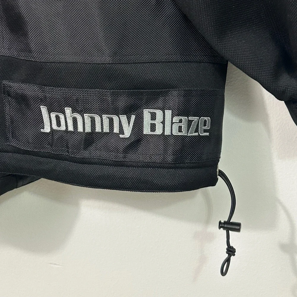 Rare Johnny Blaze Mesh‎ Jacket Black Reflective Vintage 90's Y2K Mens 2XL